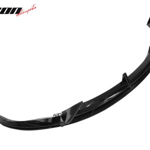 Fits 24-25 Tesla Model 3 IKON2 Style Front Bumper Lip Gloss Black PP 3PCS Set - Image 5