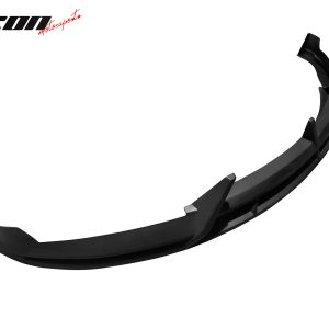 Fits 24-25 Tesla Model 3 IKON2 Style Front Bumper Lip Matte Black PP 3PCS Set - Image 3
