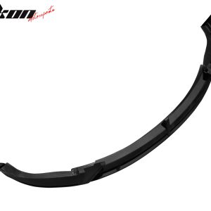 Fits 24-25 Tesla Model 3 IKON2 Style Front Bumper Lip Matte Black PP 3PCS Set - Image 4