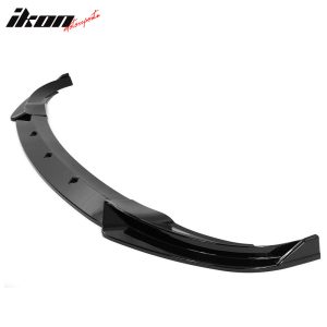 Fits 20-25 Tesla Model Y Gloss Black Front Bumper Lip Spoiler IKON Style PP 3PCS - Image 3