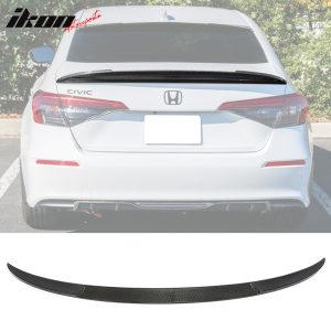 Fits 17-23 Tesla Model 3 IKON V4 Front Bumper Lip 3PC Carbon Fiber Print ABS - Image 23