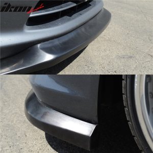 Fit 12 Honda Civic 4-Door Sedan Unpainted Black Front Bumper Lip PU (USDM Model) - Image 4