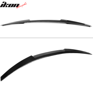 Fits 19-26 BMW 3-Series G20 M4 Style Rear Trunk Spoiler Wing Lip Carbon Fiber CF - Image 4