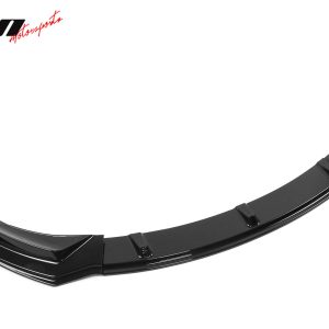 Fits 24-25 Tesla Model 3 3PCS IKON Style Front Bumper Lip Spoiler Gloss Black PP - Image 5