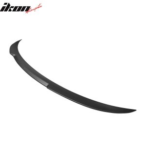Fits 24-25 Tesla Model 3 V Style Rear Trunk Spoiler Wing Lip Lid Matte Black ABS - Image 3