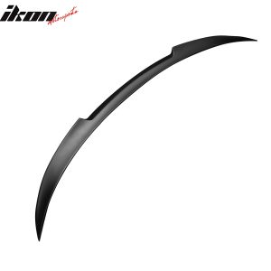 Fits 24-25 Tesla Model 3 V Style Rear Trunk Spoiler Wing Lip Lid Matte Black ABS - Image 4