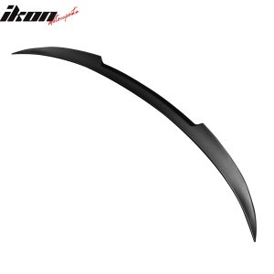 Fits 24-25 Tesla Model 3 V Style Rear Trunk Spoiler Wing Lip Lid Matte Black ABS - Image 5