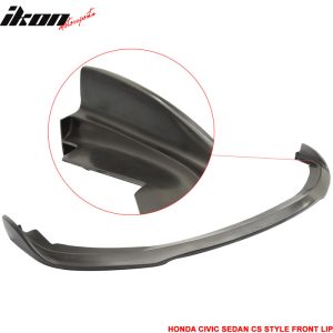 Fits 12 Only Honda Civic Sedan CS2 Style Front Bumper Lip Splitter - Image 3