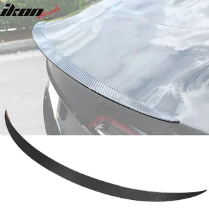 Fits 17-23 Tesla Model 3 OE Style Rear Trunk Spoiler Wing Real Carbon Fiber Lip - Image 6