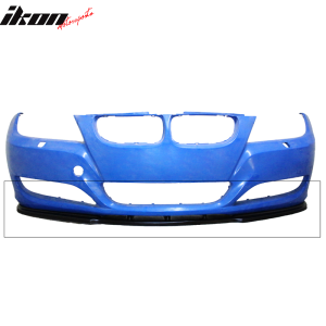 Fits 09-11 BMW 3-Series E90 LCI MX Style Front Bumper Lip Spoiler Unpainted - PU - Image 4