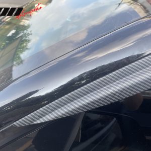 For 17-25 Tesla Model 3 ABS Window Visor Sun Rain Guard Matte Carbon Fiber Print - Image 5