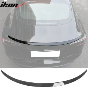 Fits 24-25 Tesla Model 3 OE Style Gloss Black Rear Trunk Spoiler Wing Lip ABS - Image 6