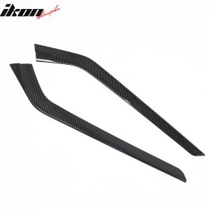 Fits 21-23 Tesla Model 3 Y Control Gear Shift Panel Trim Carbon Fiber Print 2PCS - Image 4