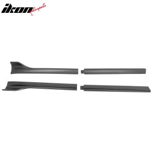 Fits 20-24 Tesla Model Y V3 Style Side Skirts Panel Matte Carbon Fiber Print ABS - Image 4