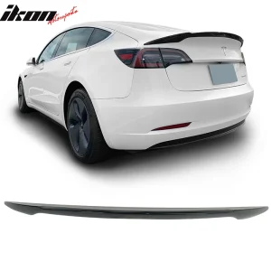 Fits 17-23 Tesla Model 3 IKON V Style Rear Trunk Spoiler Wing Painted #PMNG Gray - Image 6