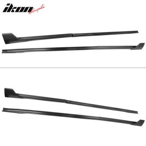 Fits 17-25 Tesla Model 3 V Style 6PCS Side Skirts Extension Panel PP Matte Black - Image 3