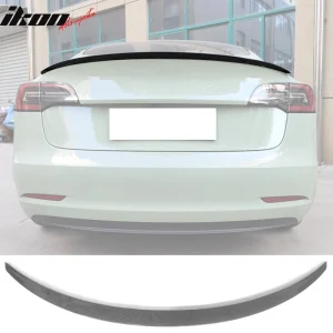 Fits 17-23 Tesla Model 3 4DR OE Rear Trunk Spoiler Wing Carbon Fiber Print - ABS - Image 6