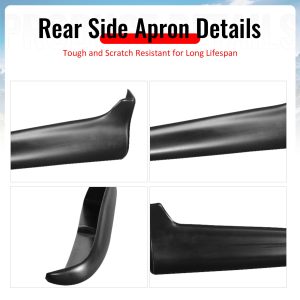 Fits 96-98 Honda Civic Mugen Style Front Bumper Lip PP + 2PCS Rear Bumper Aprons - Image 5