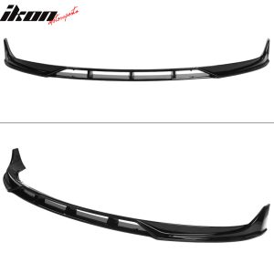 Fits 17-23 Tesla Model 3 IKON Front Bumper Lip Spoiler Splitter 4PC Gloss Black - Image 4