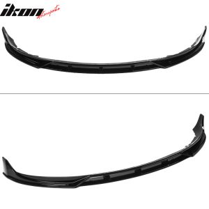 Fits 17-23 Tesla Model 3 IKON Front Bumper Lip Spoiler Splitter 4PC Gloss Black - Image 5