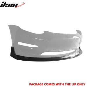 Fits 17-23 Tesla Model 3 MDA V2 Style Front Bumper Lip Spoiler Kit Unpainted PU - Image 3