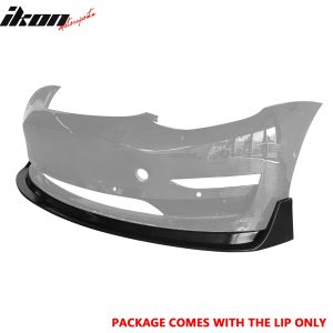 Fits 17-23 Tesla Model 3 MDA V2 Style Front Bumper Lip Spoiler Kit Unpainted PU - Image 4