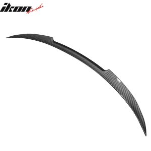 Fits 24-25 Tesla Model 3 V Style Trunk Spoiler Wing Lip Carbon Fiber Print ABS - Image 4