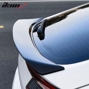 Fits 22-26 Honda Civic Hatchback Mugen Style Rear Trunk Spoiler ABS Gloss Black - Image 3