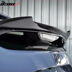 Fits 17-21 Honda Civic 5Dr Hatchback V Style Trunk Spoiler Painted #NH731P Black - Image 3