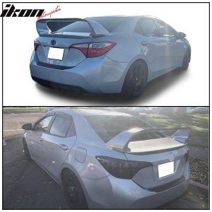 Fits 14-21 Toyota Corolla Mugen Style Rear Trunk Spoiler Wing Gloss Black ABS - Image 2