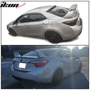 Fits 14-21 Toyota Corolla Mugen Style Rear Trunk Spoiler Wing Gloss Black ABS - Image 3