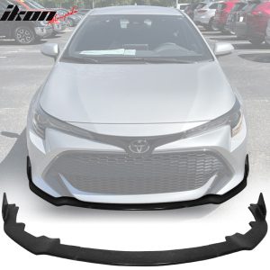 Fits 19-22 Toyota Corolla Hatchback TS Style 3PCS Front Bumper Lip Spoiler PU - Image 1