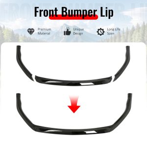 For 23-24 Toyota GR Corolla AS Style 3PC Front Bumper Lip Spoiler Gloss Black PP - Image 3