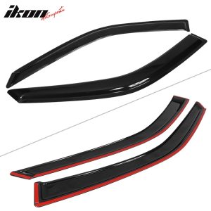 Fits 98-02 Toyota Corolla Window Visors Acrylic Sun Rain Deflector Guard 4Pc Set - Image 5