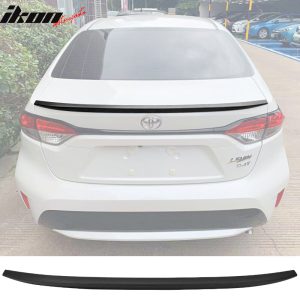 Fits 20-25 Toyota Corolla Sedan IKON Style Rear Trunk Spoiler Wing - Matte Black - Image 1