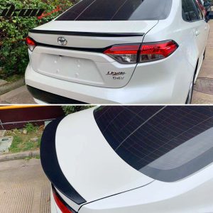 Fits 20-25 Toyota Corolla Sedan IKON Style Rear Trunk Spoiler Wing - Matte Black - Image 2