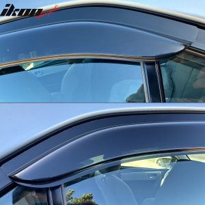 Fits 14-19 Toyota Corolla Sedan Acrylic Window Visors Wind Deflector 4Pc Set - Image 2