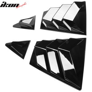 Fits 20-24 Toyota Corolla Sedan 4PCS Side Window Louvers Scoop ABS Gloss Black - Image 4