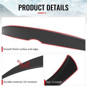 Fits 19-26 Toyota GR Corolla Trunk Spoiler Matte Black JDM Style Rear Wing ABS - Image 4