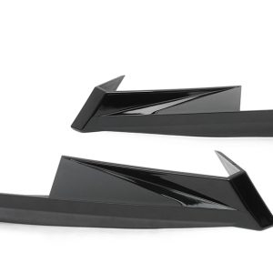 Fits 23-26 Toyota GR Corolla AS Style Rear Bumper Aprons Gloss Black ABS 2PCS - Image 3