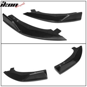 Fits 19-22 Toyota Corolla E210 Hatchback T Style Matte Black Rear Bumper Aprons - Image 4