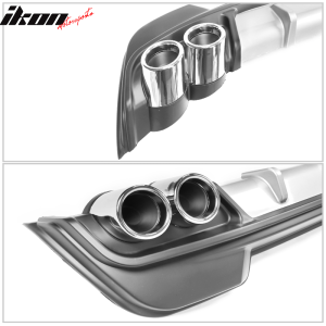 Fits 20-22 Toyota Corolla Matte Black Rear Bumper Diffuser&Silve<wbr />r Lower Trim&Tip - Image 5