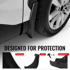 Fits 22-26 Toyota Corolla Cross Front & Rear Fender Mud Flaps Splash Guards PP - Image 4