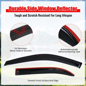 1993-1997 Toyota Corolla Acrylic Window Visors Vent Rain Sun Wind Guard - Image 3