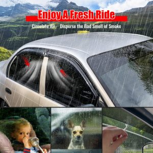 1993-1997 Toyota Corolla Acrylic Window Visors Vent Rain Sun Wind Guard - Image 5