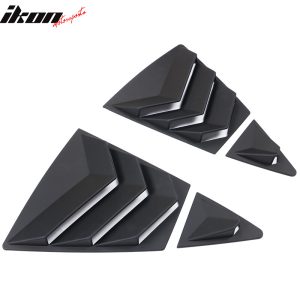 Fits 20-24 Toyota Corolla Sedan 4PCS Side Window Louvers Scoop ABS Matte Black - Image 5