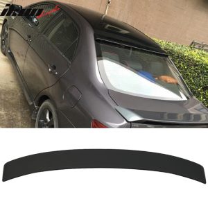 Fits 09-13 Toyota Corolla Rear Window Roof Spoiler Visor Unpainted Black - Image 4