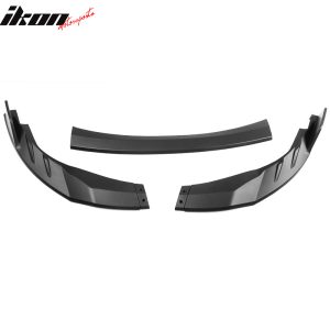 Fits 20-24 Toyota Corolla L LE XLE Hybrid LE Front Bumper Lip Matte Black 3PC - Image 5
