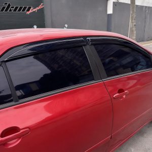 Fits 09-13 Toyota Corolla Mugen Style Window Visors Acrylic Rain Guard Vent 4PC - Image 3