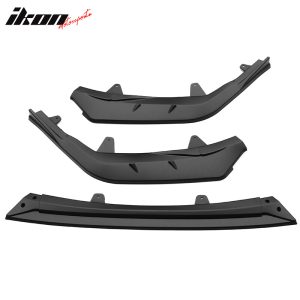 Fits 20-24 Toyota Corolla SE XSE Sedan Front Bumper Lip Spoiler Matte Black 3PCS - Image 4